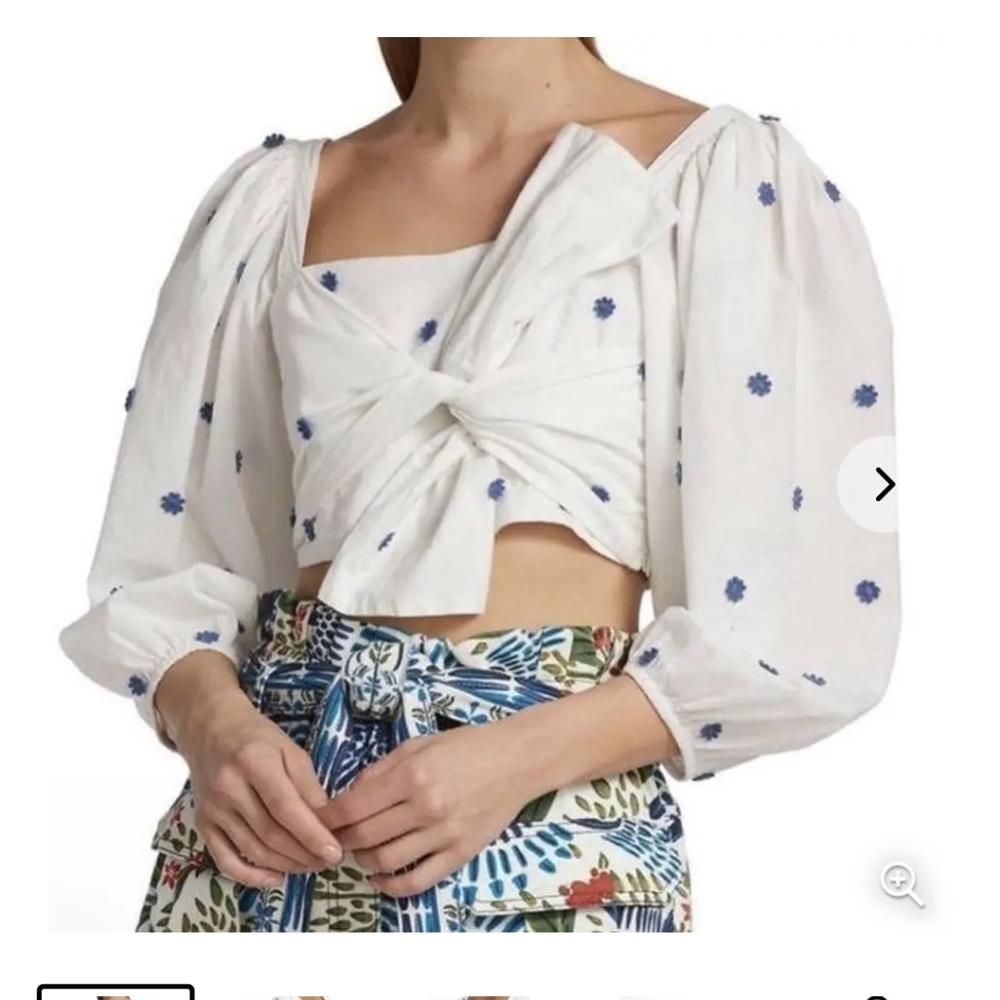 Farm Rio embroiderd crop top. Size xL